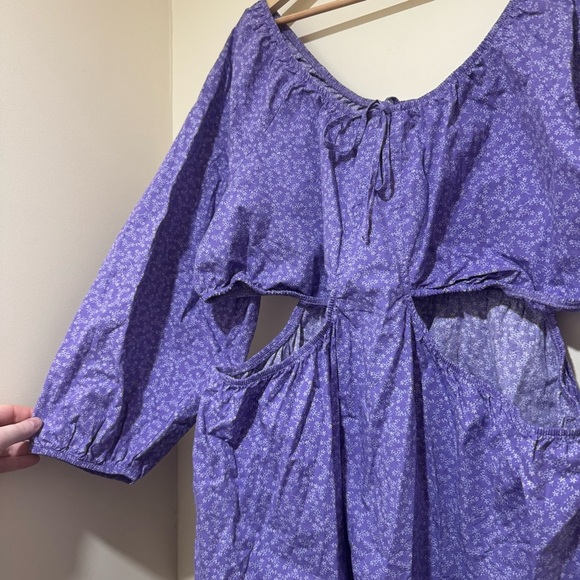 Women’s NWT No Boundaries Purple Floral Cut Out Sides Party Summer Dress Size 3X - Picture 5 of 16